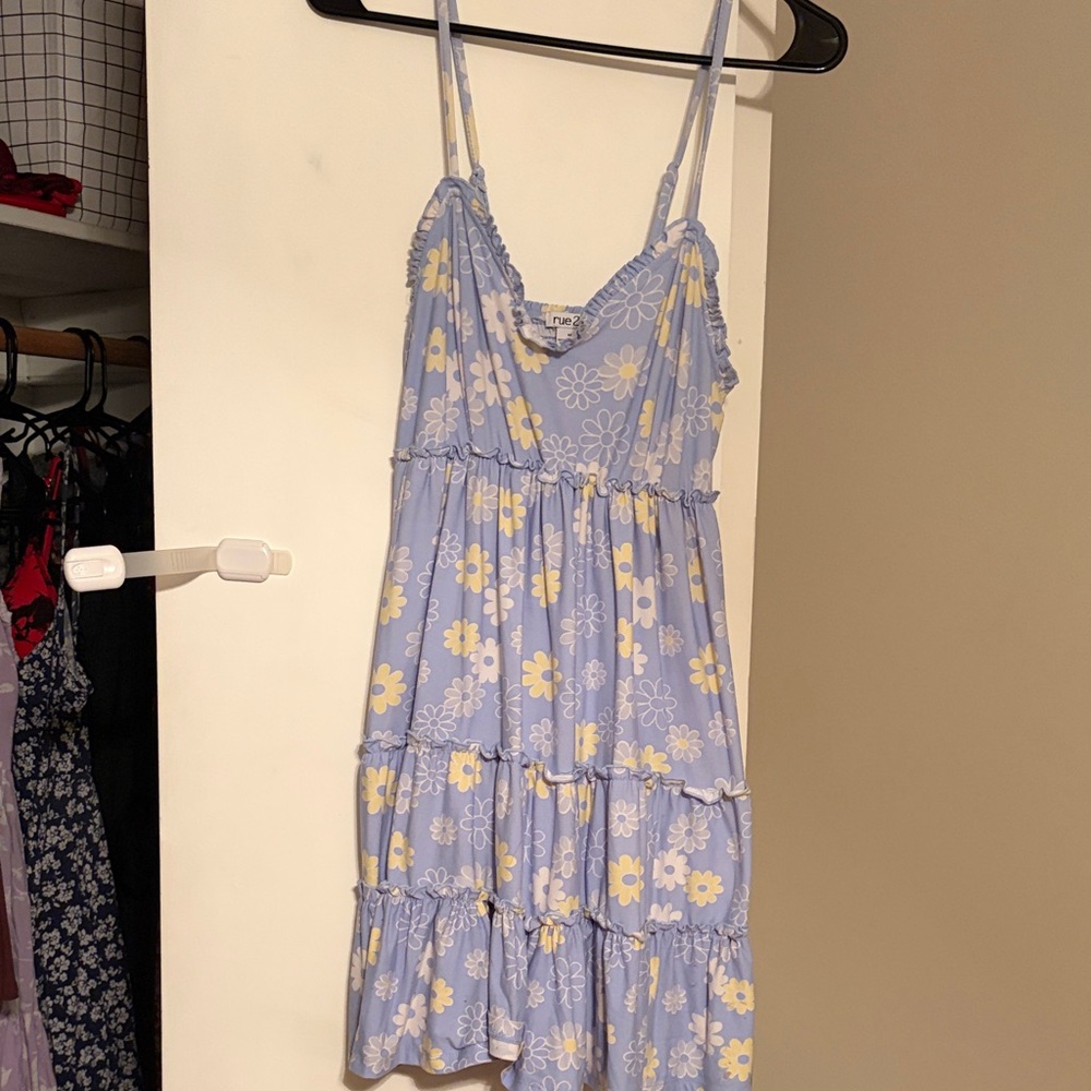 Rue21 Blue and Yellow Floral Dress